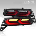 2014-19 C7 Corvette C8 Style RGB Flow Sequential Smoked LED Rear Tail Lights - Image 11