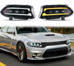 2015 – 24 Dodge Charger RGB Flow Triple Beam DRL Headlights - Image 4