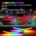 2014 – 19 Corvette C7 Smoked RGB LED Side Markers - Image 3