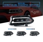 2015 – 24 Dodge Charger RGB Flow Triple Beam DRL Headlights - Image 5