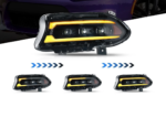 2015 – 24 Dodge Charger RGB Flow Triple Beam DRL Headlights - Image 6