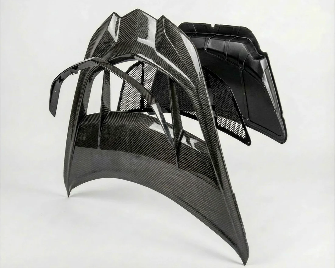 IMG_2059.webp C8 Corvette ZR1 Style Functional Hood | Carbon Fiber - Image 1