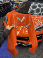 C8 Corvette Z06 5.5L LT6 Sebring Orange Painted Engine Cover – Coupe - Image 2